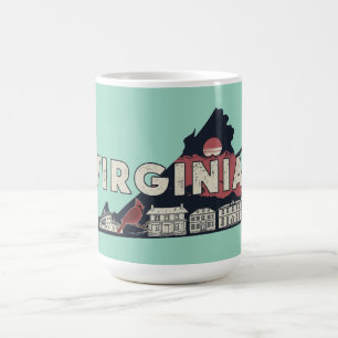 Malerische Virginia-Retro-Silhouette  Kaffeetasse