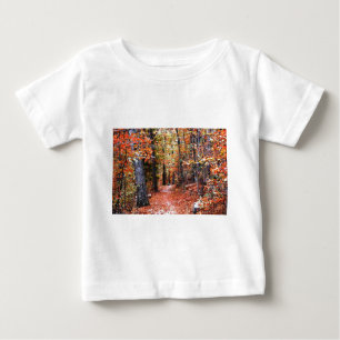 Malerische Waldspazierweg Wasserfarbengeschenke Baby T-shirt