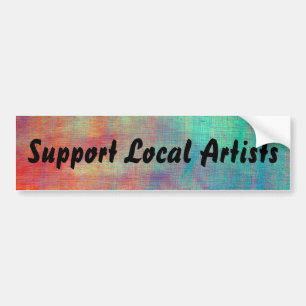 Malerischer Autoaufkleber "Support Local Artists"