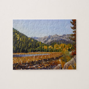 Malerischer Bergsee in Estes Park Puzzle