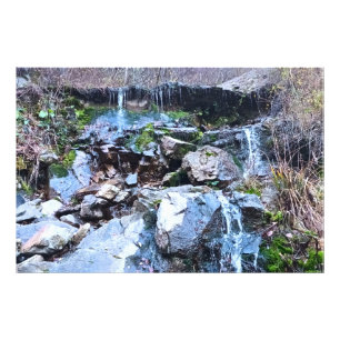 Malerischer Bergwasserfall - Wilde Natur Rumänien Fotodruck