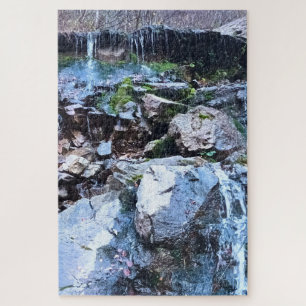Malerischer Bergwasserfall - Wilde Natur Rumänien Puzzle