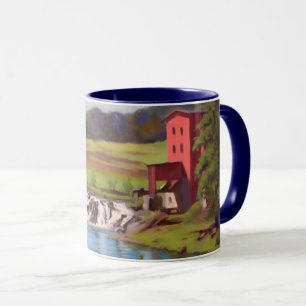Malerischer Blick auf die historische Dillard-Mühl Tasse