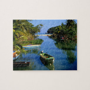 Malerischer Fluss nahe Ocho Rios in Jamaika Puzzle