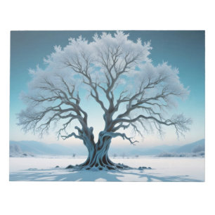 Malerischer Landschaftsbaum Winterlandschaft Wallp Notizblock