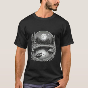 Malerischer Mondlicht-Angler im Ruhestand mit Rude T-Shirt