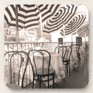 Malerischer Restaurantbalkon, Italien Getränkeuntersetzer