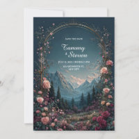 Malerisches Alpen-Tal Floraler Bogen Abendhochzeit