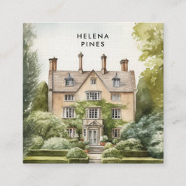 Malerisches Anwesen - Landschaften, Wohnhäuser Quadratische Visitenkarte