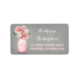 Malerisches Blumenglas Hochzeitsmarke Adressaufkleber