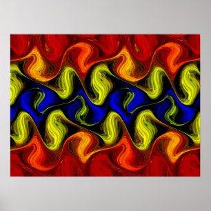 Malerisches Feuer Abstract Poster