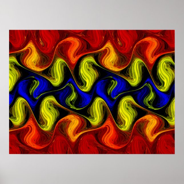Malerisches Feuer Abstract Poster (Vorne)