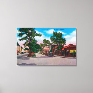 Malerisches Geschäftsgebiet, Carmel Leinwanddruck