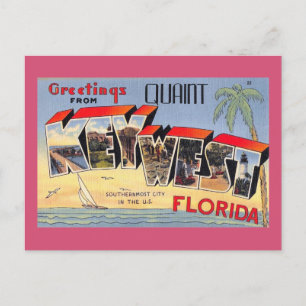 Malerisches Key West, Florida Retro Vintage Postkarte