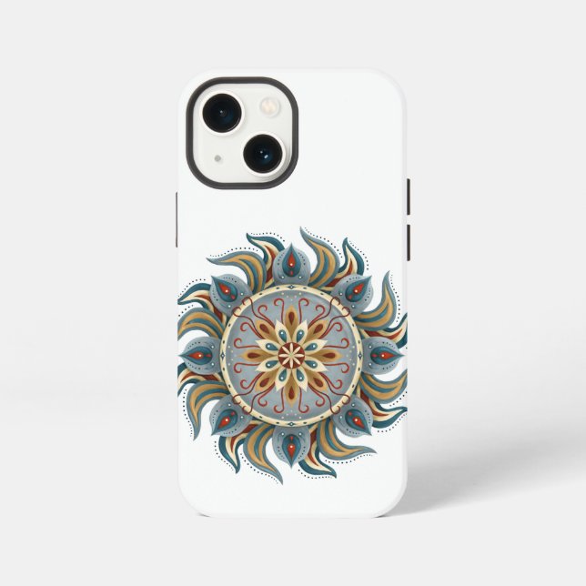 Malerisches Mandala iPhone Hülle (Rückseite)