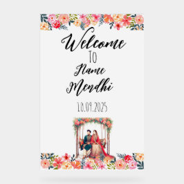 Malerisches Mendhi-Zeichen Acrylschild