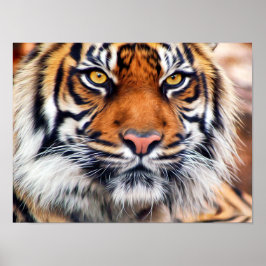 Malerisches Siberisches Tiger-Paint-Foto Poster