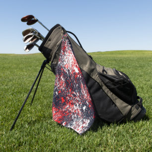 Malerisches Splash-Dekor auf einem Golfhandtuch