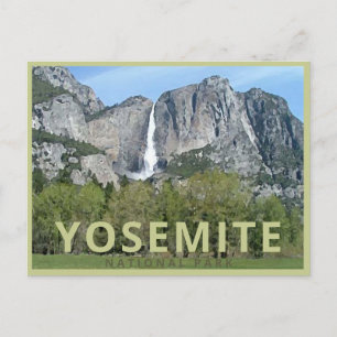 Malerisches Yosemite Vintage Postkarte
