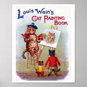 Malerkatze, Louis Wain Poster