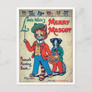 Malerkatze, Louis Wain Postkarte