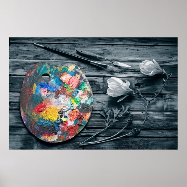 Malerpalette Poster (Vorne)
