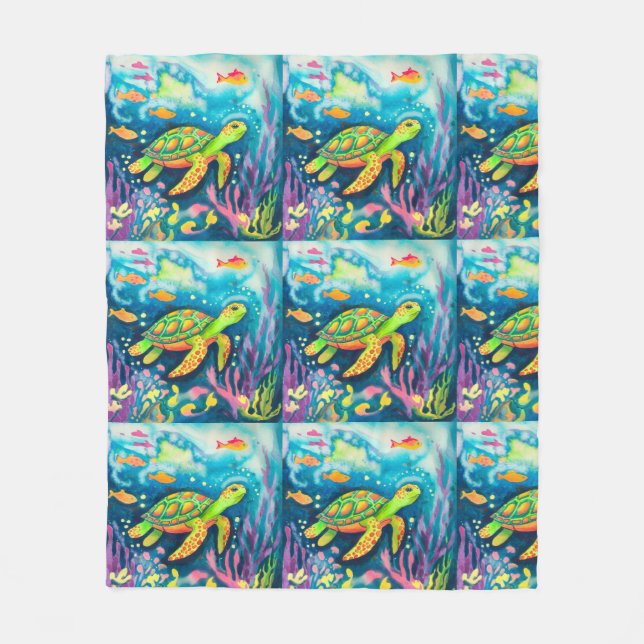 Malerschildkröte Fleecedecke (Vorderseite)