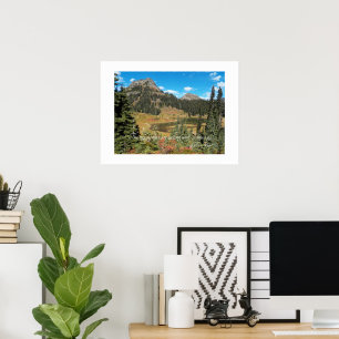 Malersiche Bergseenlandschaft John Muir Zitat Poster