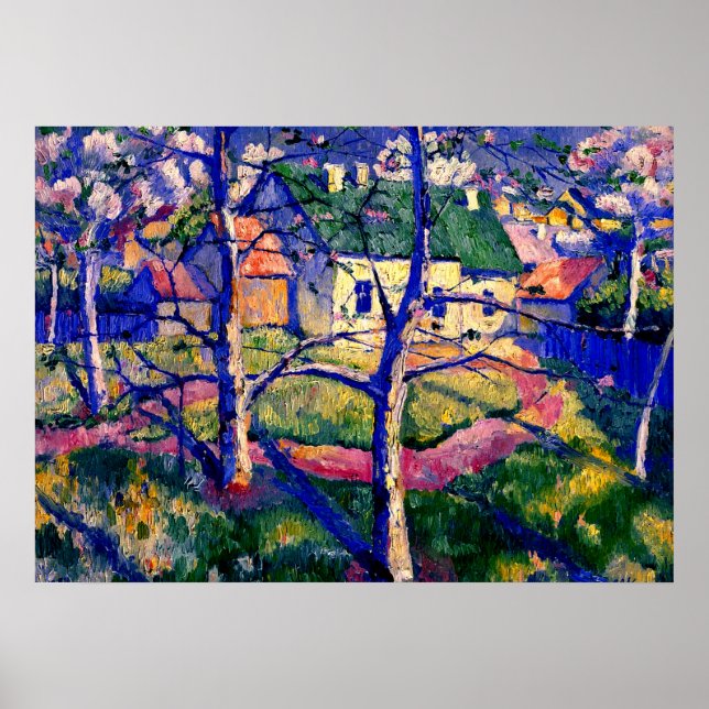 Malevich - Apfelbäume in Blossom Poster (Vorne)
