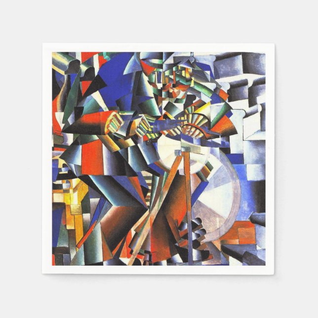 Malevich Kazimir Der Knifegrinder Serviette (Vorderseite)