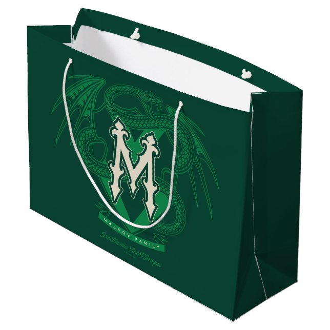 Malfoy Familienwappen Graphic Große Geschenktüte (Rückseite Schrägansicht)