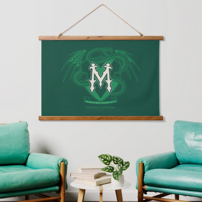 Malfoy Familienwappen Graphic Wandteppich Mit Holzrahmen (Wohnzimmer)