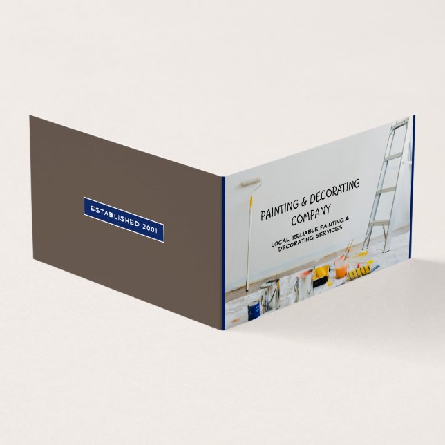 Malgeräte, Maler- und Dekoratorwerkzeug, Foto Visitenkarten (Vorderseite)