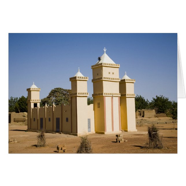 Mali, Bamako. Moschee, Bamako-Djenne-Straße (Vorderseite (Horizontal))