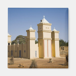 Mali, Bamako. Moschee, Bamako-Djenne-Straße Magnet