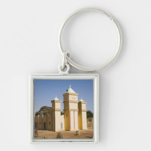 Mali, Bamako. Moschee, Bamako-Djenne-Straße Schlüsselanhänger