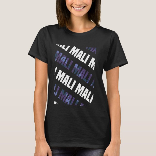 Mali Camouflage Pattern Lila Camouflage T-Shirt (Vorderseite)