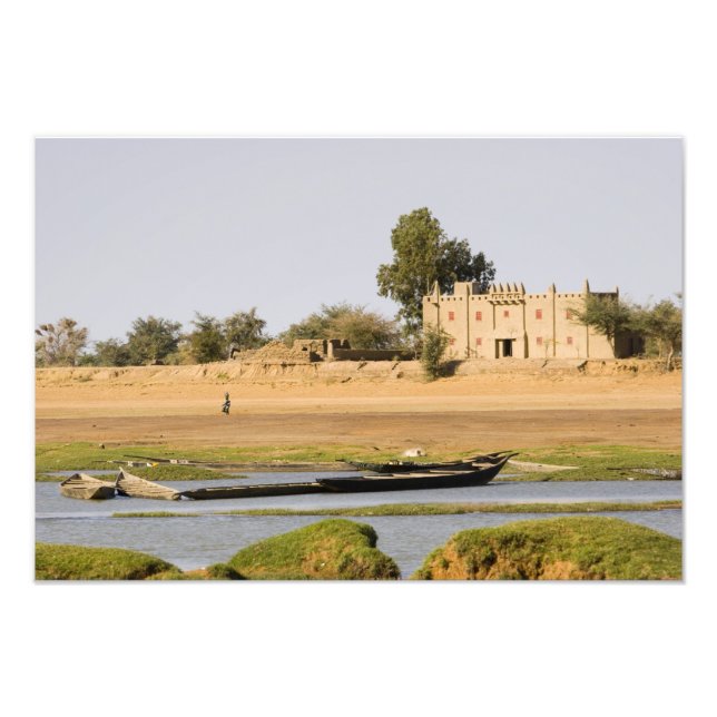 Mali, Djenne. Bani River bei Djenne Fotodruck (Vorne)