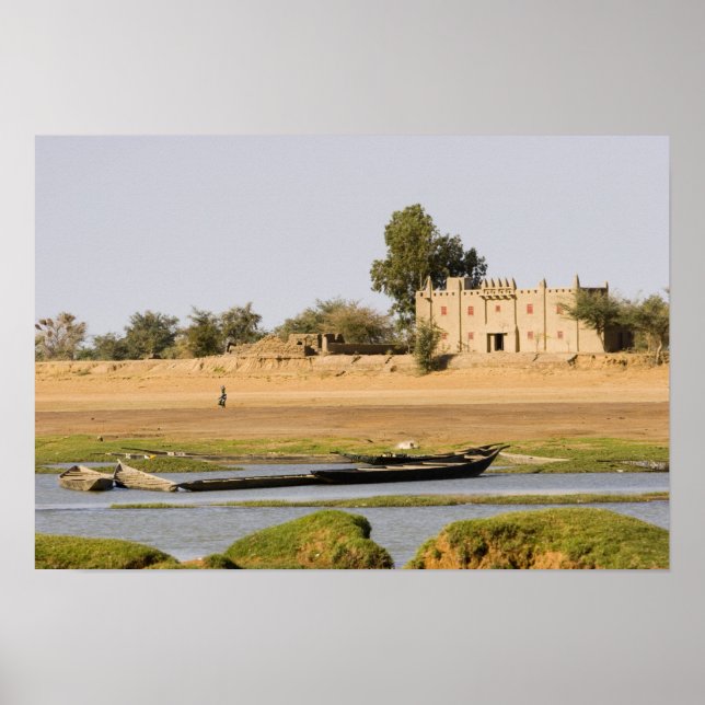 Mali, Djenne. Bani River bei Djenne Poster (Vorne)