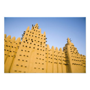 Mali, Djenne. Große Moschee Fotodruck