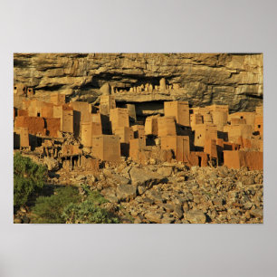 MALI, Dogon Lands. Traditioneller Tellem malian Poster