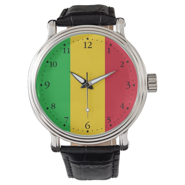 Mali Flag Armbanduhr (Vorderseite)
