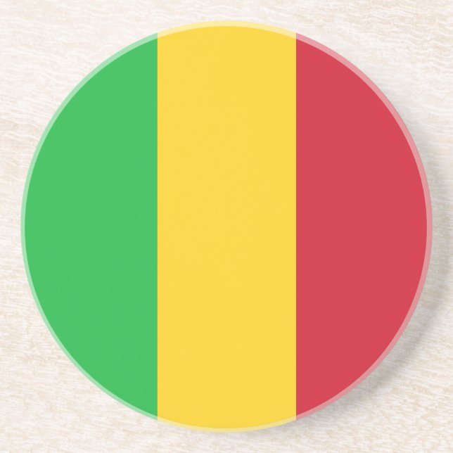 Mali Flag Getränkeuntersetzer (Vorne)