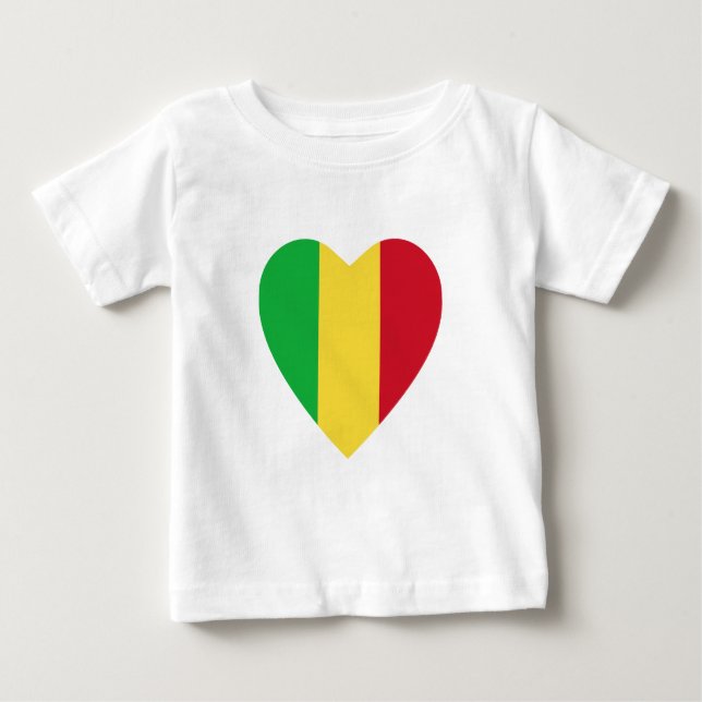 Mali Flag Herz T - Shirt (Vorderseite)