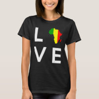 Mali Flag Liebe Afrika Kontinentale Silhouette für