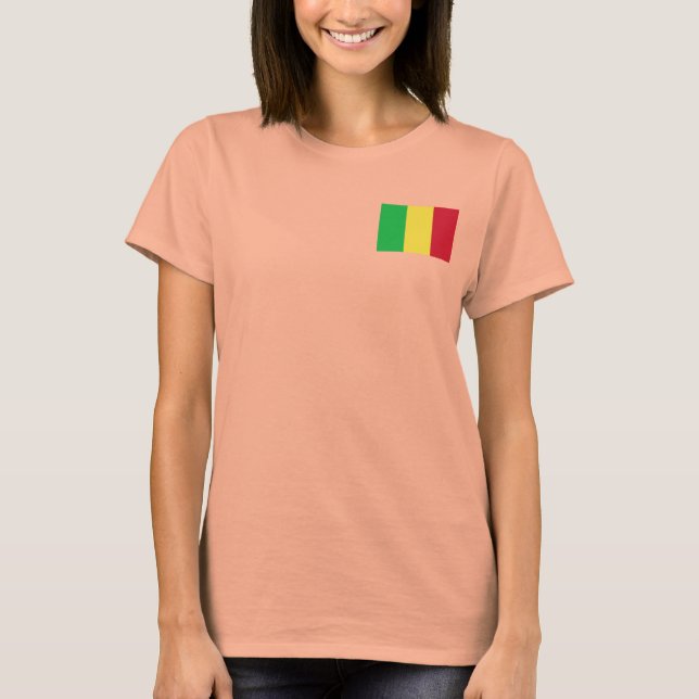 Mali Flag + Map T - Shirts (Vorderseite)