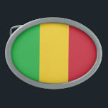 Mali Flag Ovale Gürtelschnalle<br><div class="desc">Patriotische Flagge Malis.</div>