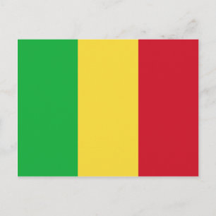 Mali Flag Postcard Postkarte