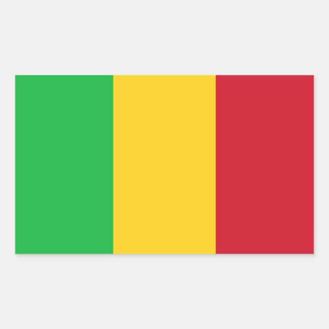 Mali Flag Rechteckiger Aufkleber (Vorderseite)