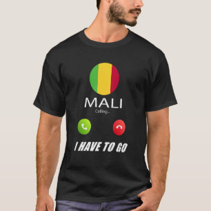 Mali Flag Souvenir Mali ruft an T-Shirt